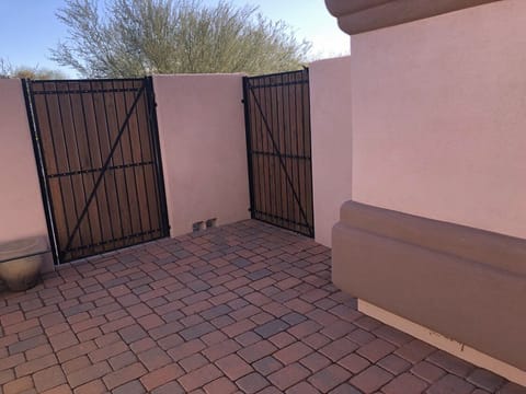 Private patio and entrance