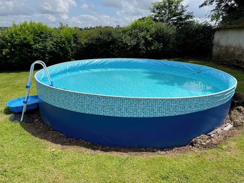 An above ground pool is available for use during the summer months