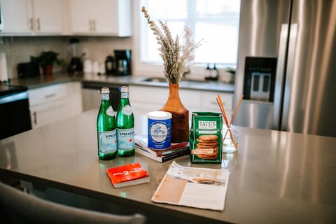 Little touches to make you feel at home. Snacks, drinks, and a welcoming vibe await.