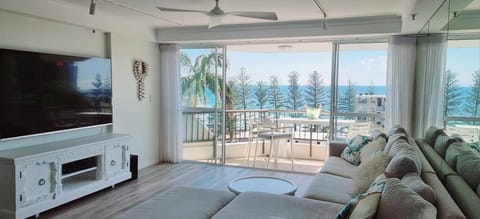 Hamptons /Beach styled apartment with stunning views all up the coastline.