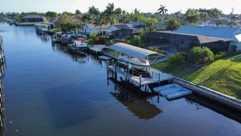 Salt water & gulf acces. No bridges to the river less than a mile away