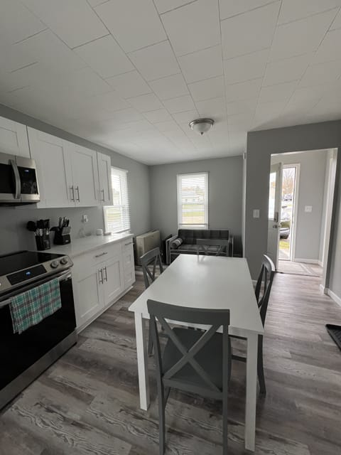 Kitchen with eat-in dining and couch