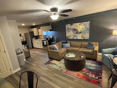 Open-concept living area.