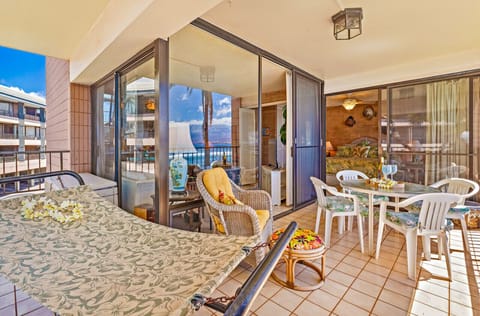 The lanai area, where you can have your morning coffee and sunset dinners.