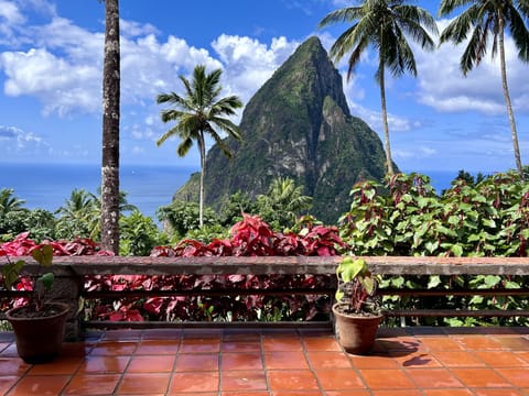 1200 sft terrace with expansive sea and piton views