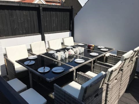 Table set for breakfast in the morning sun. Such a lovely way to start the day.
