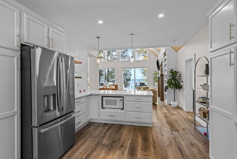 The kitchen also has a fantastic view