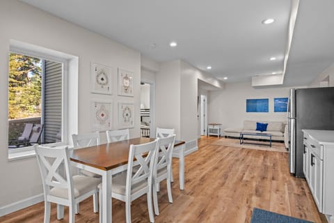 There's an additional 6 top table in the basement for cards and games (also stocked in the basement).