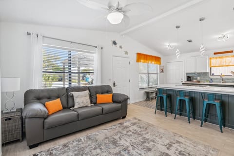 Living Area with Sleeper Sofa and Flat Screen TV