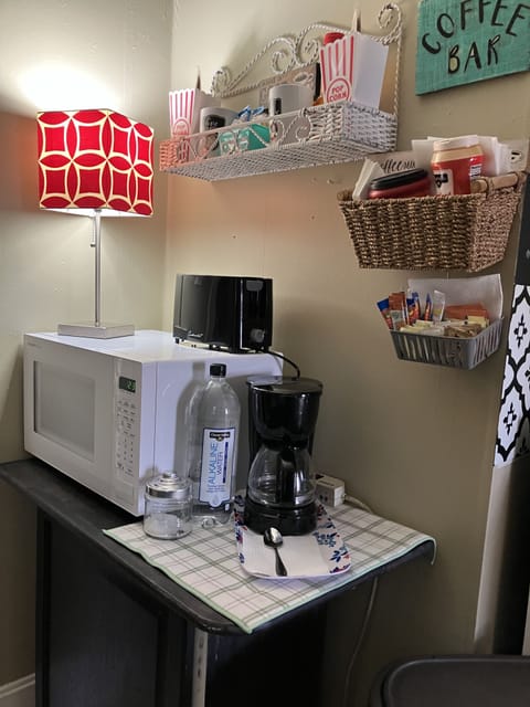 Coffee Maker / microwave and toaster , snacks for guests