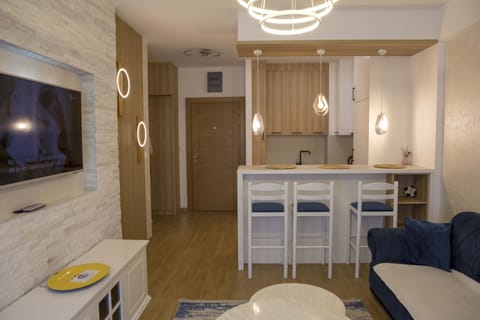 Open space with modern furniture