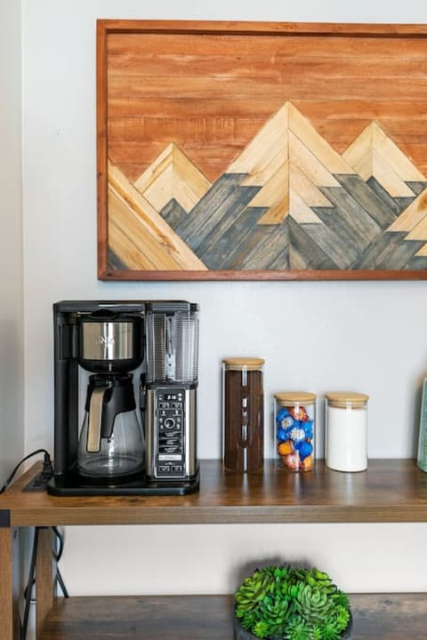 Enjoy your morning beverage of choice at the coffee and tea bar!