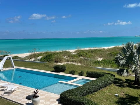 Pool with beach beyond