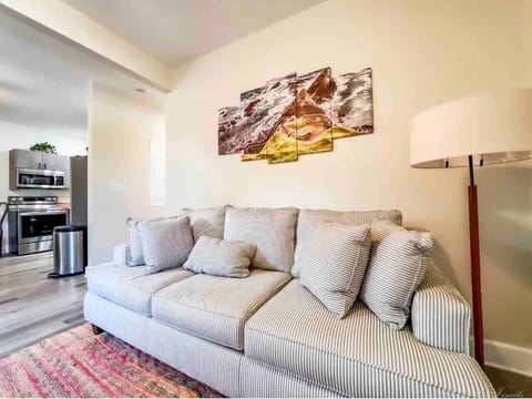 Relax in the plush couch for visiting, watching a 55 smart tv, or playing games