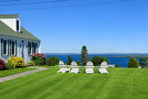 Relax on the Adirondack chairs and enjoy a coffee or a cocktail overlooking beautiful Casco Bay.