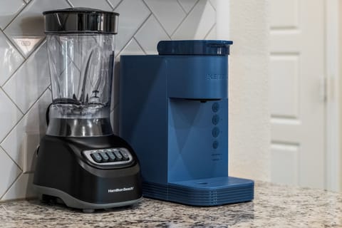 Coffee station to fuel early mornings before heading to nearby job sites.