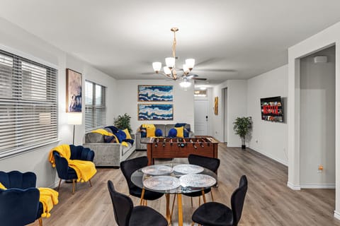 Open living and dining space supporting teamwork and shared living.