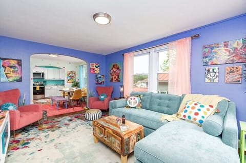 Check out the colorful Pop Inn for a fun and unique stay!