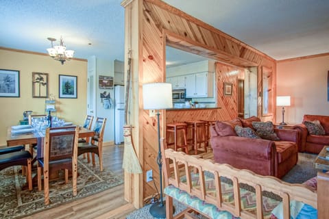 Here you can see the open concept of the gathering areas.