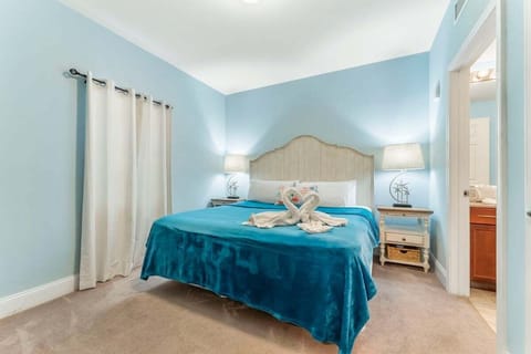 Master bedroom with king-sized bed