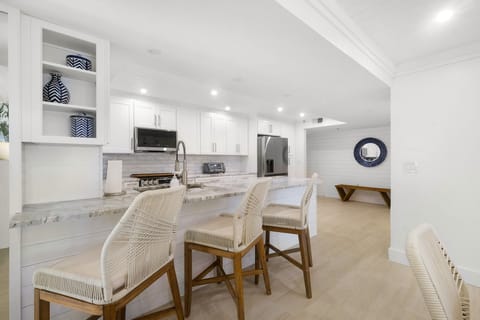 Extra bar seating in the dining room