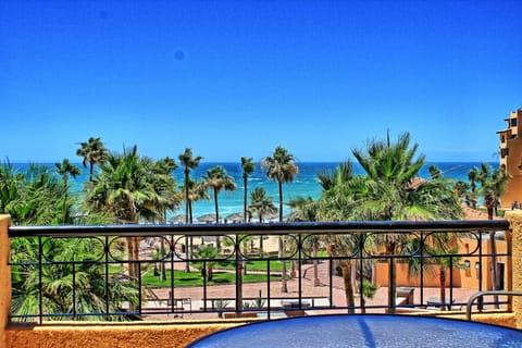 balcony view overlooking the resort