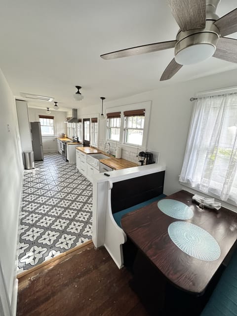 Brand new galley kitchen all stainless appliances, Bosch diswasher, farm sink