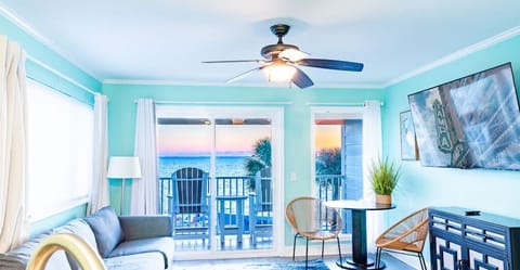 here in the cool mist, there is a spacious lounge with beautiful hues, a sleek LED , and plush furnishings.
