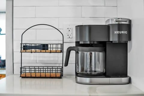 We offer a Keurig Duo with a starter supply of pods for your stay.