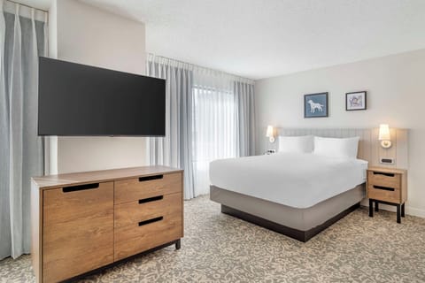 Settle in with a king bed and oversized TV.