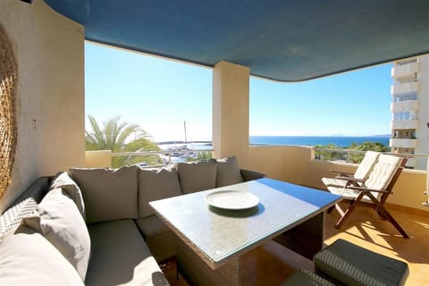Beautiful terrace facing south-east with sea views