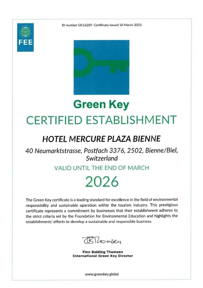 Mercure Plaza Biel Hotel in Canton of Bern (Region)