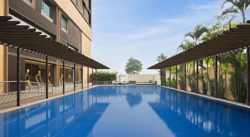 Orange Megastructure Hotel in Gujarat