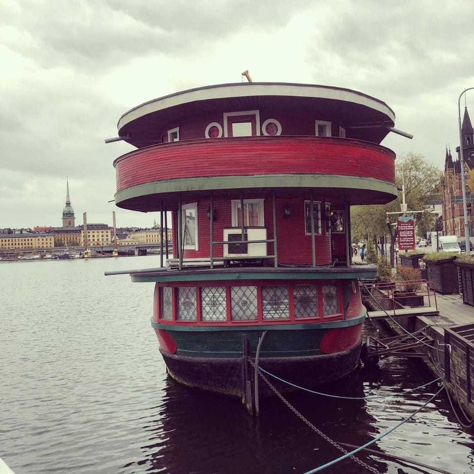 Den Röda Båten Docked boat in Stockholm