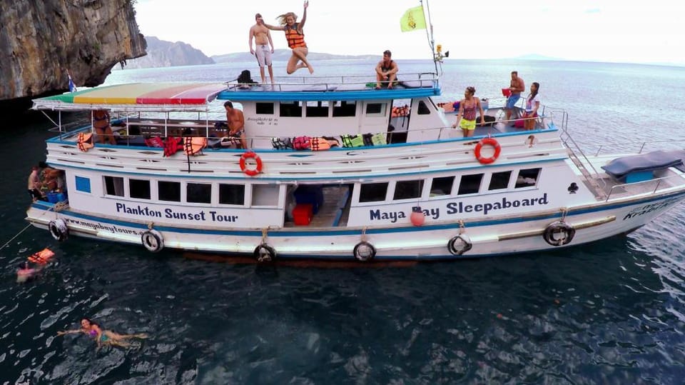 Maya Bay Sleepaboard Resort Docked boat in Krabi Changwat
