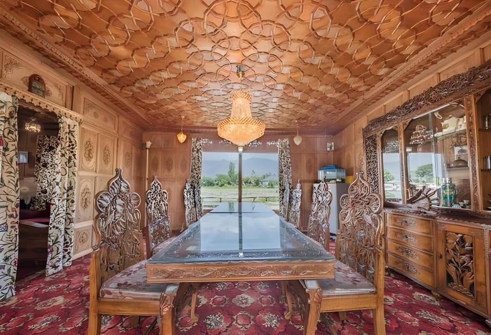 Floating Heaven Group of Houseboats Docked boat in India