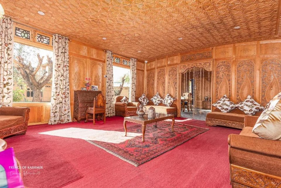 Prince of Kashmir Luxury Houseboat Docked boat in India