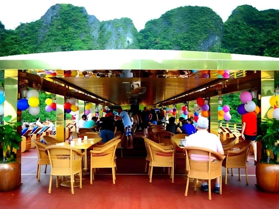 Golden Cruises Docked boat in Laos