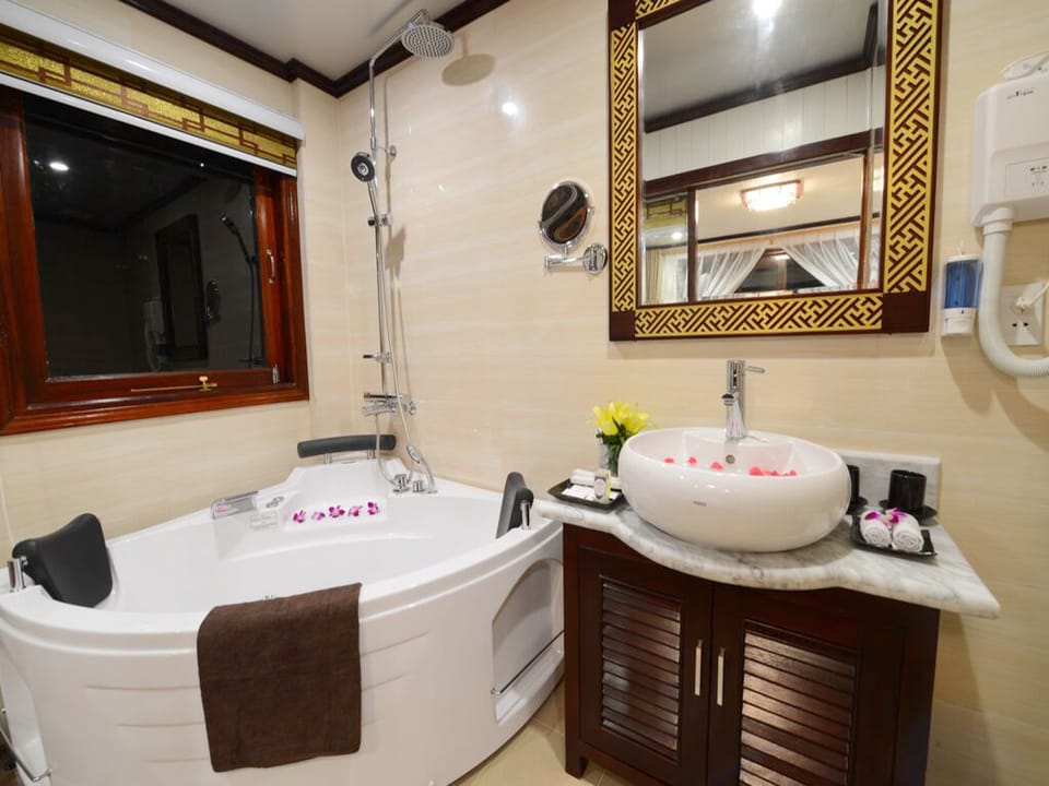 Halong Silversea Cruise Docked boat in Laos