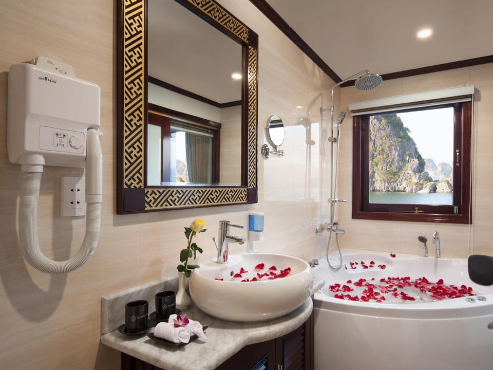 Halong Silversea Cruise Docked boat in Laos