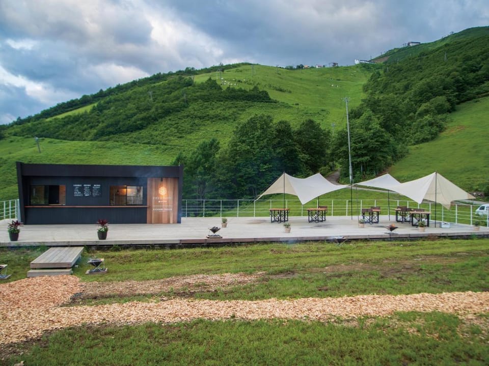 Snow Peak FIELD SUITE HAKUBA KITAONE KOGEN Luxury tent in Hakuba