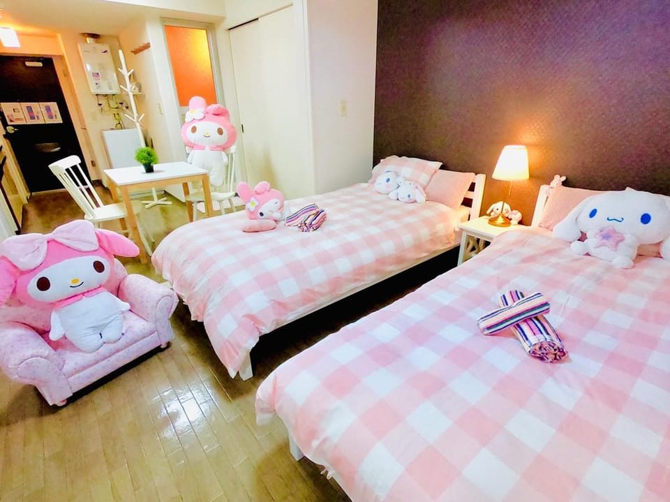 F305 Sanrio Room/Susukino/2min to StreetcarSt/3pax Apartment in Sapporo