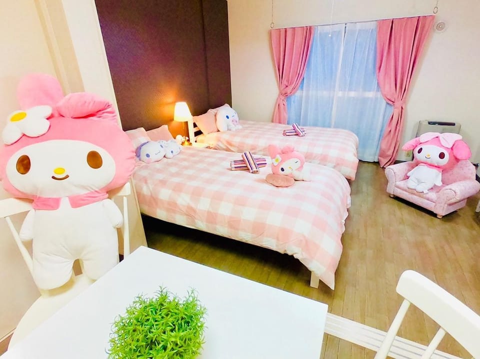 F305 Sanrio Room/Susukino/2min to StreetcarSt/3pax Apartment in Sapporo