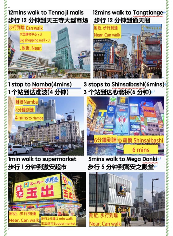 JA,全棟一戶建,道頓掘心齋橋難波南,2025年2月新築,大約70㎡,最多8人,3房4張床,不共用 Apartment in Osaka