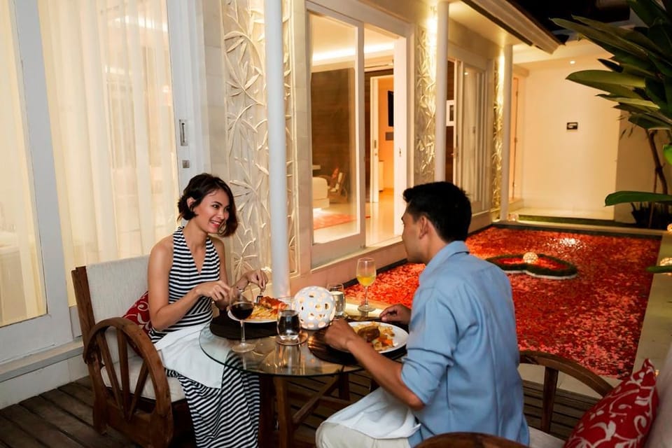 Romantic One Bedroom Private Pool Villa At Bajra Villa in North Kuta