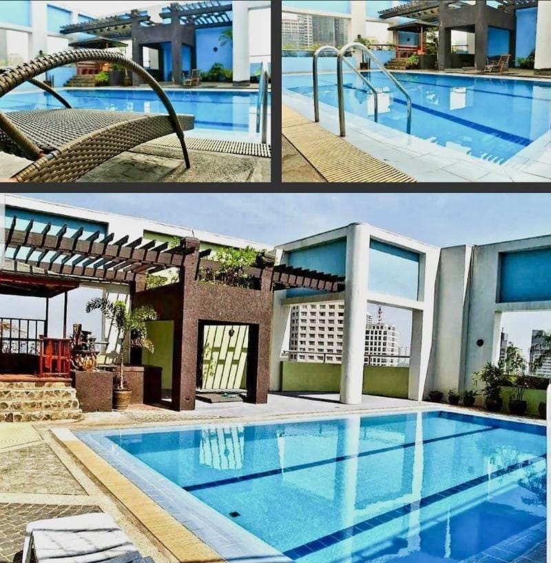 Corner view across greenbelt +wifi+Netflix+Pool Apartment in Pasay