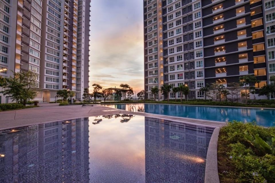 DangaBay 2room | Santorini Theme  | Gym | Kitchen Apartment in Johor Bahru