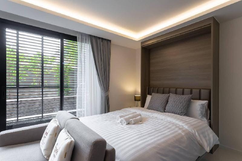 CENTRAL BANGKOK +2B@BTS Asok&MRT SUKHUMVIT 1F-(09) Apartment in Bangkok