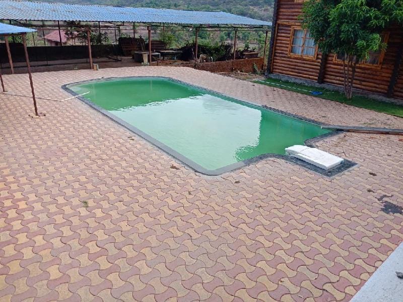 3 Bhk Wooden Log House With Private Swimming Pool Vacation rental in Maharashtra