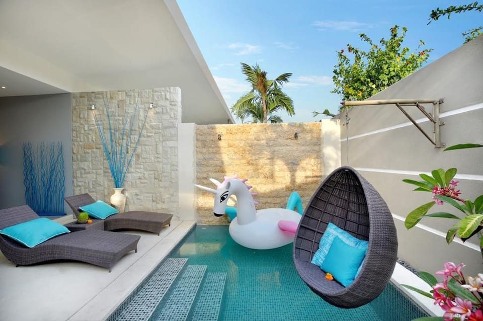 Amazing Jacuzzi 1 BR Private Pool NE100A Villa in Kuta